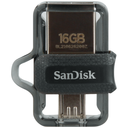 SanDisk Ultra Dual Drive M3.0 USB-A/Micro-USB 3.0 Retractable Flash Drive 16GB