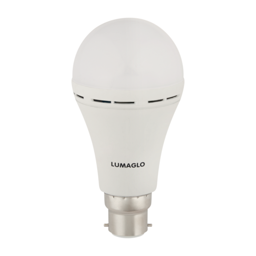 Lumaglo Cool White Rechargeable Emergency A60/B22 LED Globe 7W